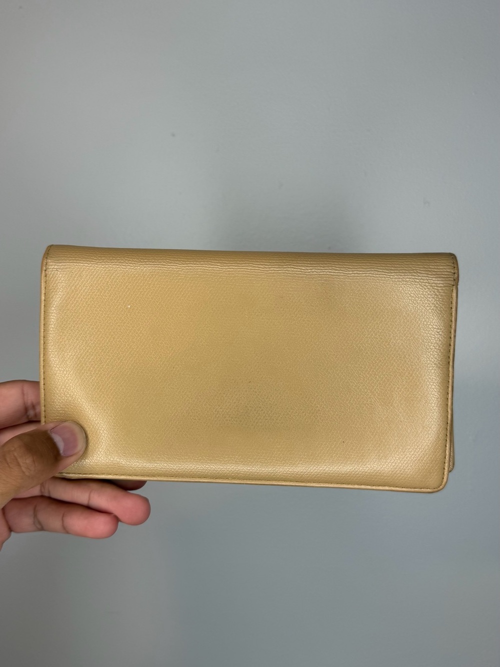 CHANEL Tan Leather Clutch Bag - Picture 2 of 9